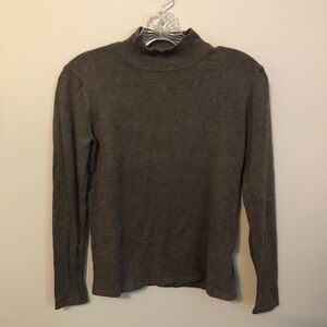 Philosophy Taupe Mock Neck Long Sleeve Sweater Size Small